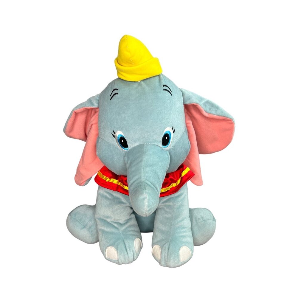 Disney Dumbo Plush Toy 16" Stuffed Animal W Yellow Hat Elephant Stuffed Animal